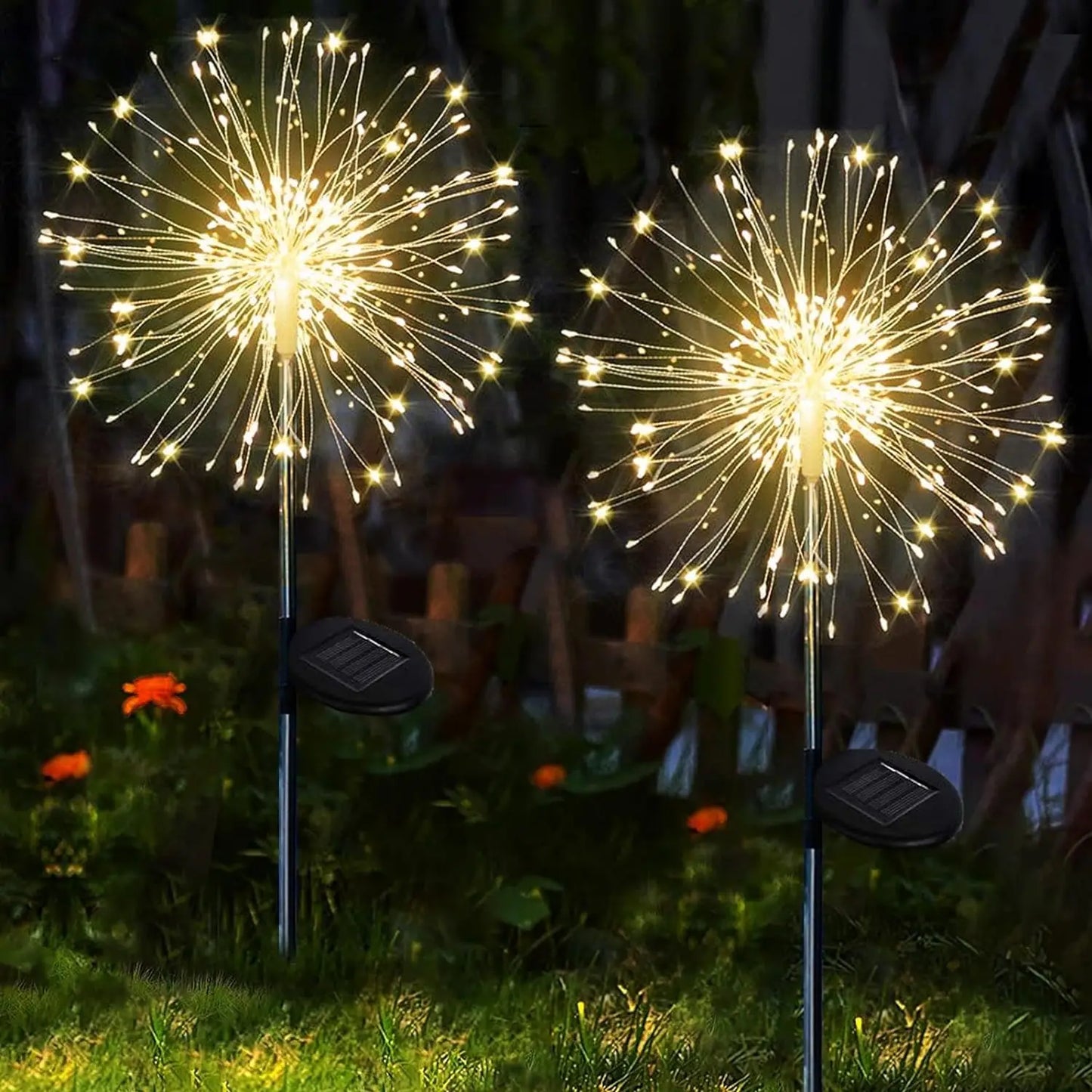 Garden Decoration Solar Light for Outdoors DIY Dandelion Solar Plug Garden Lighting Weatherproof Solar Fireworks Lamp Patio Lawn