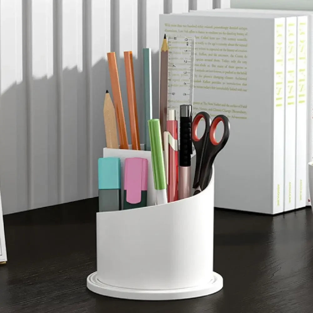 Concealed Toothbrush Holder Tooth Brush Holder with Sliding Lid Makeup Brush Holder with Cover 360° Rotating Dustproof