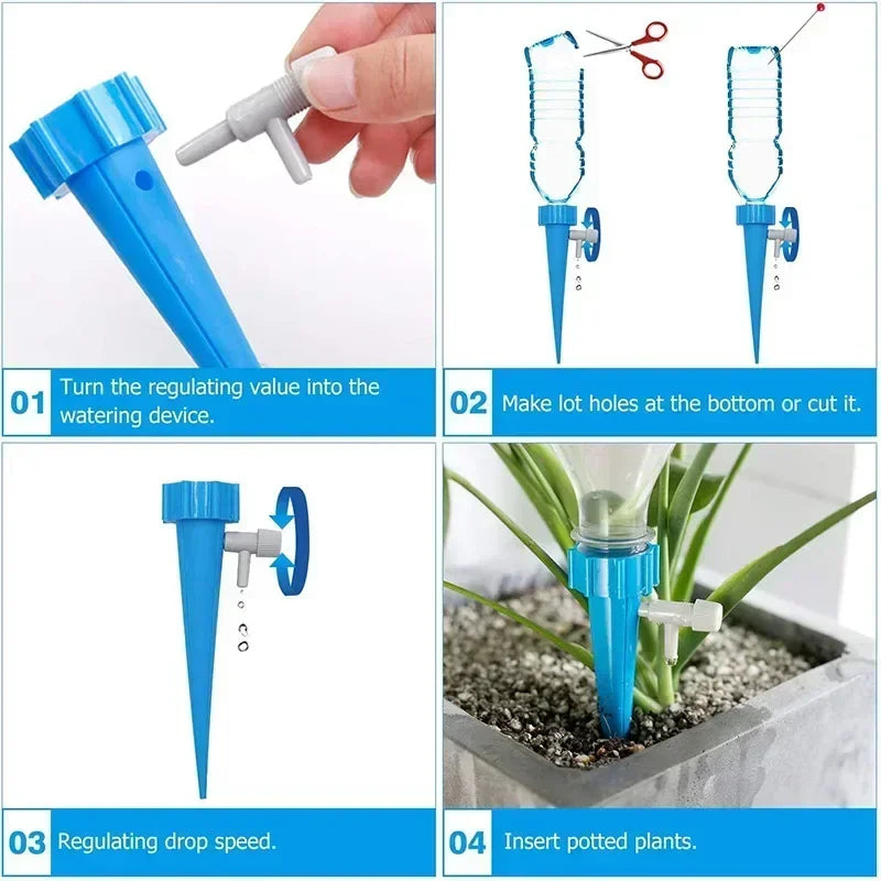 Automatic Drip Irrigation System Self Watering Adjustable for Flower Plants Greenhouse Garden Auto Water Dripper Device