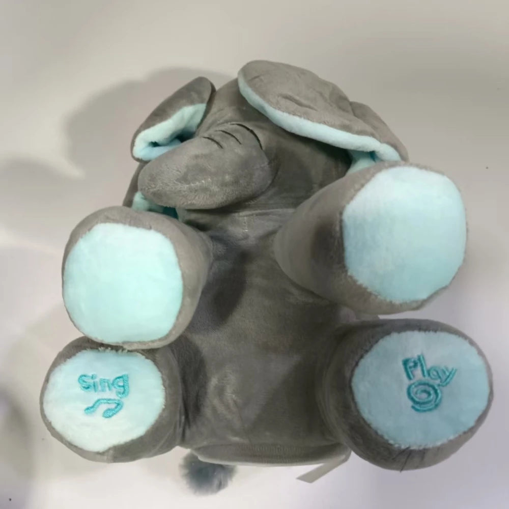 Animated Elephant Toys Plush Singing Elephant with Ears Moving Electric Plush Toy Adorable Elephant Stuffed Animal Toy for Baby'