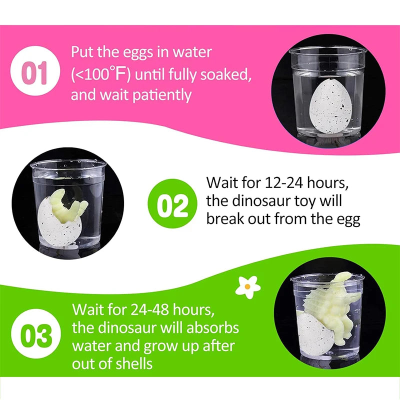 10/20/60Pcs Mini Hatching Dinosaur Egg Toy Colorful Cracked Eggs Children Funny Toys Festival Party Favors Gifts for Kids TMZ