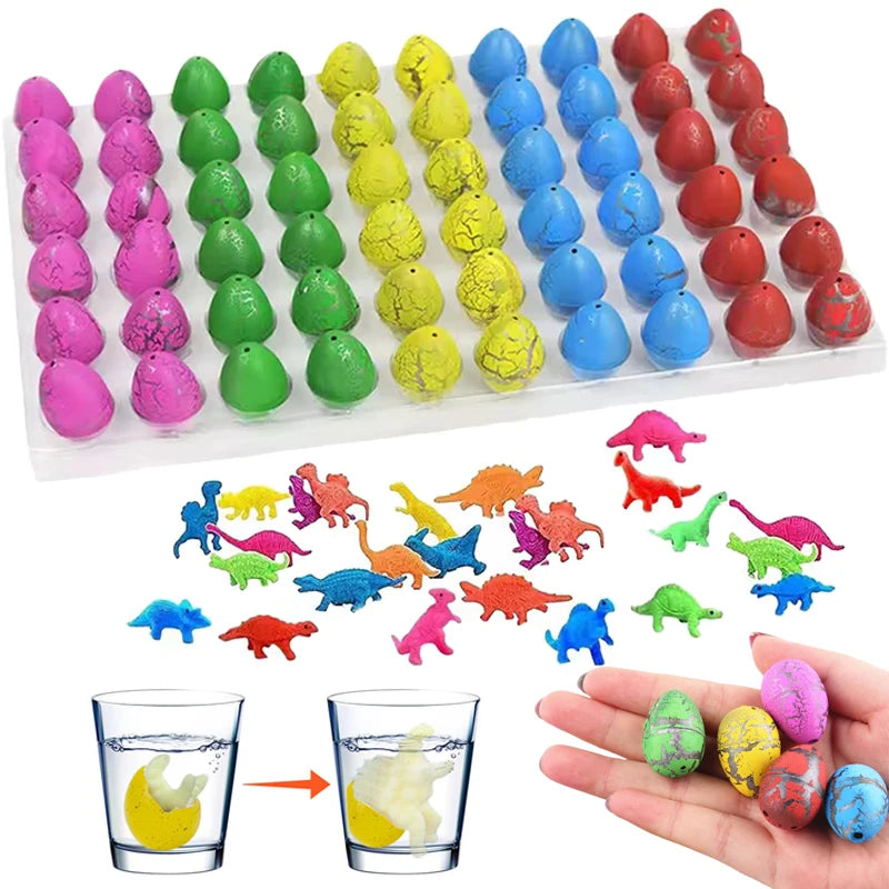 10/20/60Pcs Mini Hatching Dinosaur Egg Toy Colorful Cracked Eggs Children Funny Toys Festival Party Favors Gifts for Kids TMZ