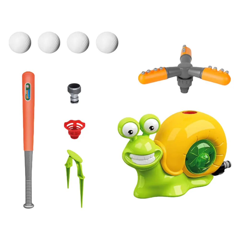 Cartoon Snail Water Sprinkler Baseball Toy Water Sprinkler Summer Garden Lawns Water Toys for Kids Outdoor Play