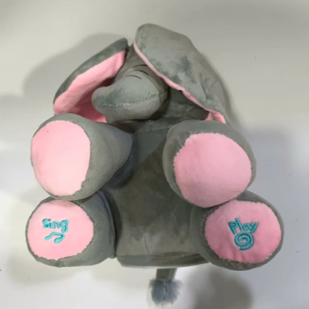 Animated Elephant Toys Plush Singing Elephant with Ears Moving Electric Plush Toy Adorable Elephant Stuffed Animal Toy for Baby'