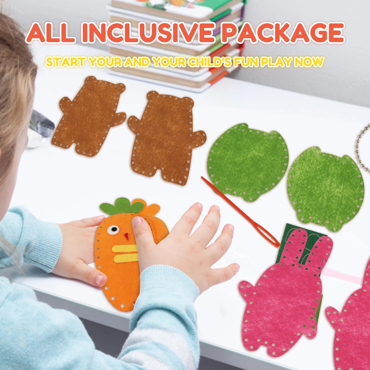 Sewing Kit Cute Animal Sewing Craft Set Fun and Educational DIY Doll Sewing Toys for Kids Beginners DIY Handcraft Sewing Kit