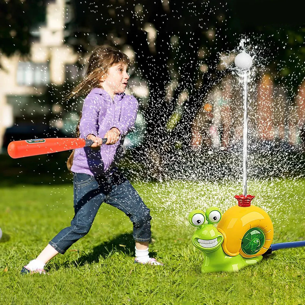 Cartoon Snail Water Sprinkler Baseball Toy Water Sprinkler Summer Garden Lawns Water Toys for Kids Outdoor Play