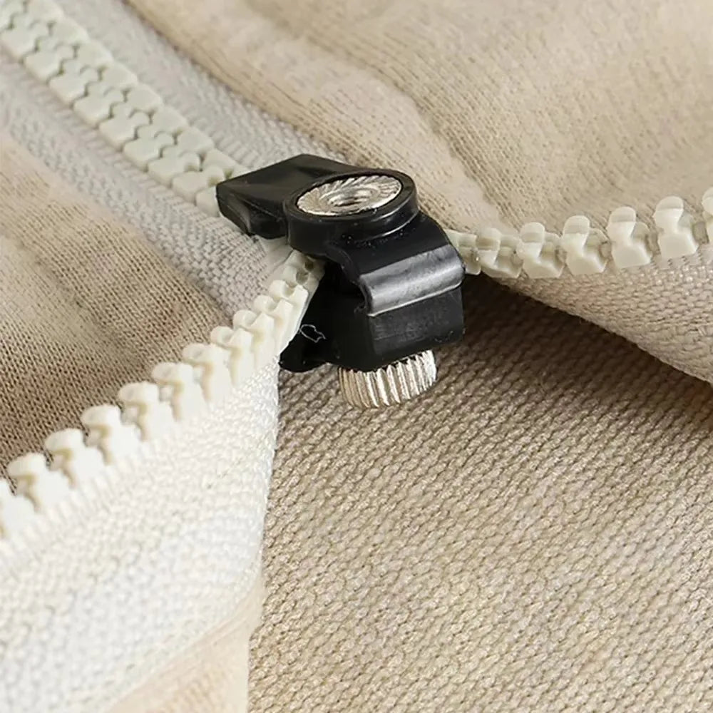 9Pcs Zipper Repair Kit, Quick Install Zipper Heads, Detachable Replacement Zip Tops, Interchangeable Plastic Zipper Pulls